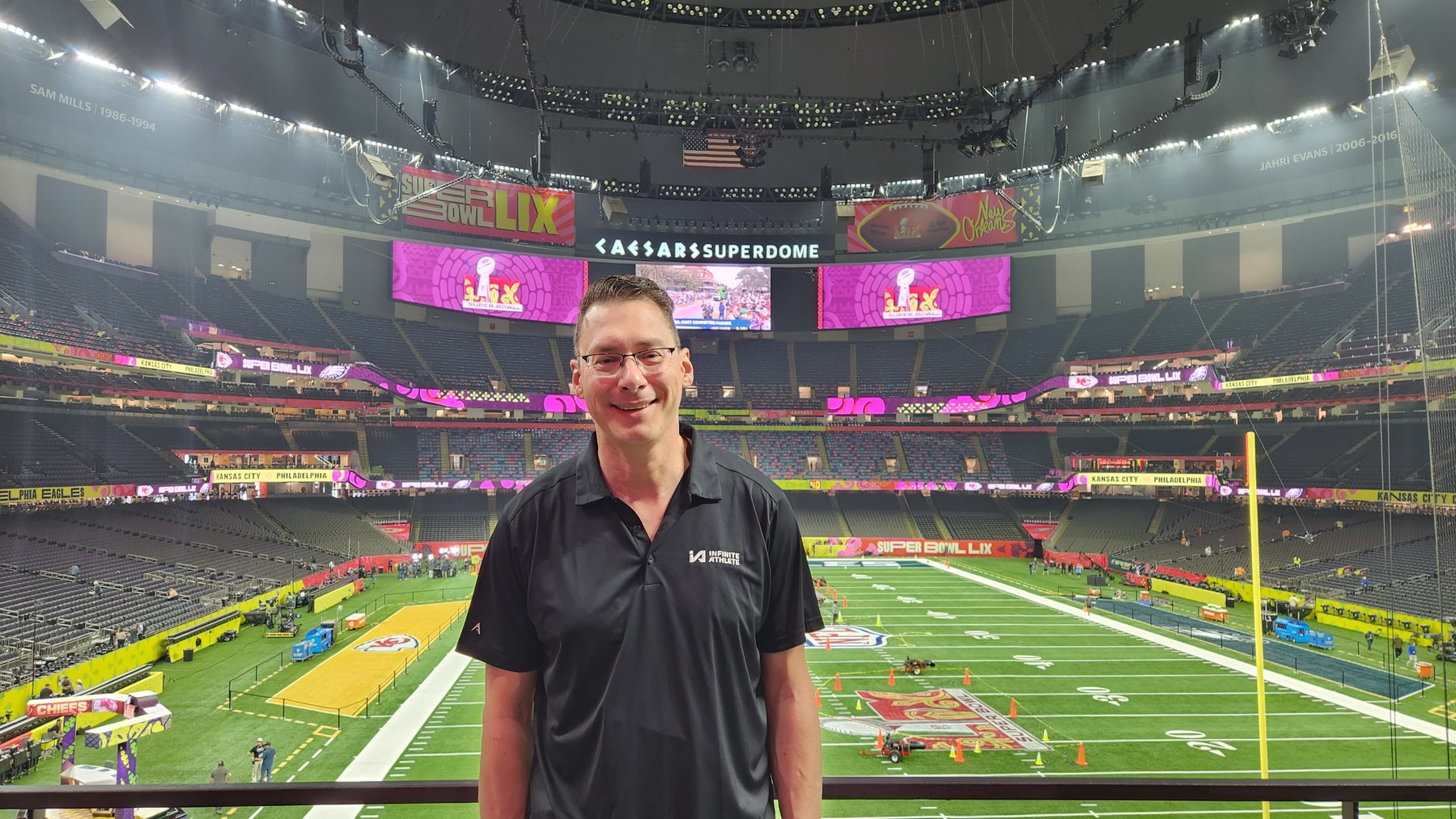 Mark Bednarski during Super Bowl operations at the Superdome